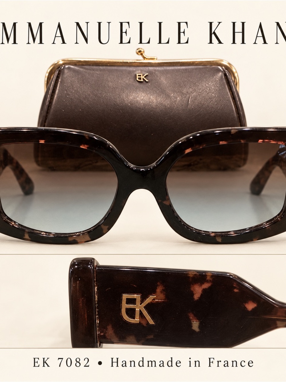 Emmanuelle Khanh EK 7082 Oversized Sunglasses – Handmade in France